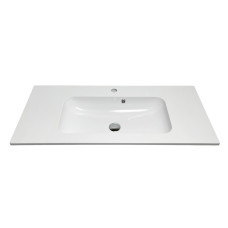 Adamant Sink, washbasin FRATE, artificial stone, rectang., with a hole for the mixer, with an overflow hole, 995x450x1525mm, imposed, white (100002887)