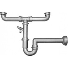 Franke Сифон для двочашової мийки Franke, 112.0624.475, сірий