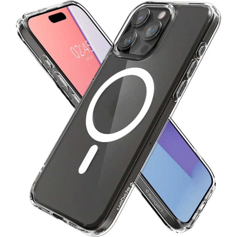 Spigen Case for iPhone 15 Pro, Ultra Hybrid MagFit, Frost Clear (ACS06719)