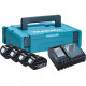 Makita Набор аккумуляторов + зарядное устройство 197954-1, LXT BL1830 x 4шт (18В, 3Ач) + DC18RC, кейс Makpac1