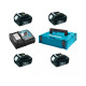 Makita Набор аккумуляторов + зарядное устройство 197954-1, LXT BL1830 x 4шт (18В, 3Ач) + DC18RC, кейс Makpac1