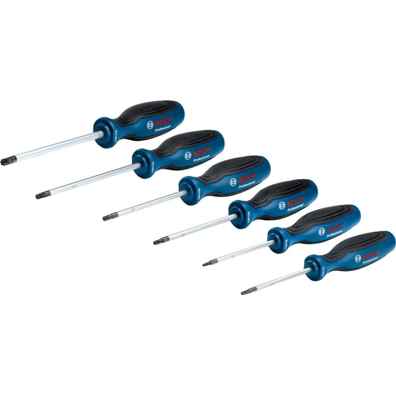 Bosch Отвертки набор 6шт, T10х75, T15х75, T20x100, T25x100, T30x125, T40x125 мм (1.600.A01.V09)