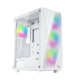 2E Gaming PC case Aruba G3313W, without PSU, 1xUSB3.0, 2xUSB2.0, 5x120mm ARGB, VGA 300mm, LCS ready, HUB, TG Side Panel, ATX, white (2E-G3313W)