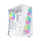 2E Gaming PC case Aruba G3313W, without PSU, 1xUSB3.0, 2xUSB2.0, 5x120mm ARGB, VGA 300mm, LCS ready, HUB, TG Side Panel, ATX, white (2E-G3313W)