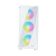 2E Gaming PC case Aruba G3313W, without PSU, 1xUSB3.0, 2xUSB2.0, 5x120mm ARGB, VGA 300mm, LCS ready, HUB, TG Side Panel, ATX, white (2E-G3313W)