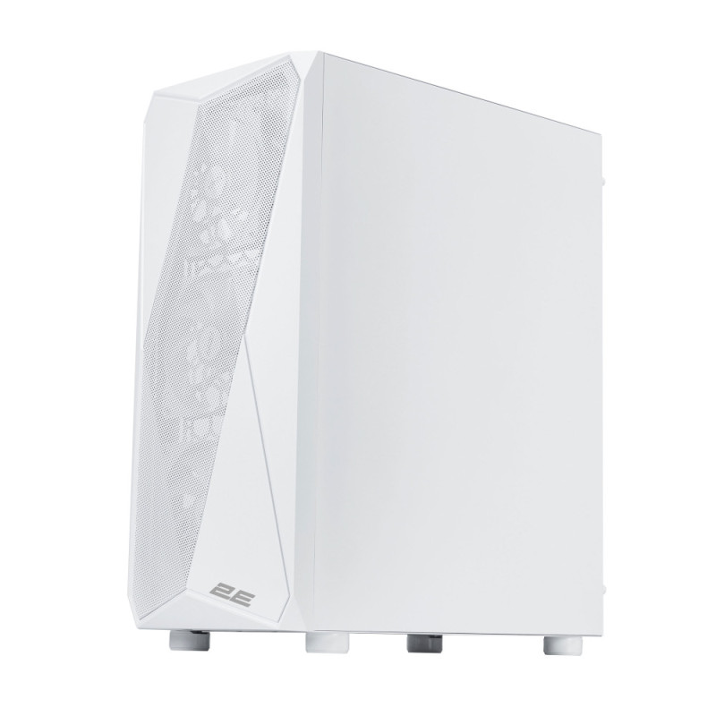 2E Gaming PC case Aruba G3313W, without PSU, 1xUSB3.0, 2xUSB2.0, 5x120mm ARGB, VGA 300mm, LCS ready, HUB, TG Side Panel, ATX, white (2E-G3313W)