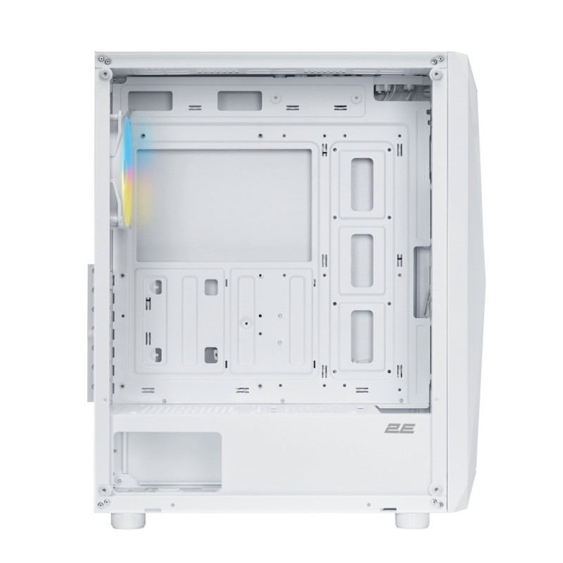 2E Gaming PC case Aruba G3313W, without PSU, 1xUSB3.0, 2xUSB2.0, 5x120mm ARGB, VGA 300mm, LCS ready, HUB, TG Side Panel, ATX, white (2E-G3313W)