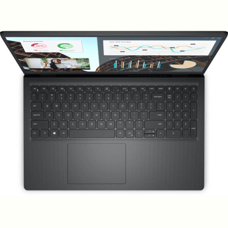 Ноутбук Dell Vostro 3530 (N0097PVNB3530UA_UBU); 15.6" FullHD (1920x1080) WVA LED матовый 120 Гц , Intel Core i7-1355U (1.7 - 5.0 ГГц) , RAM 16 ГБ , SSD 512 ГБ , Intel Iris Xe Graphics , без ОП , Wi-Fi , BT , LAN , веб-камера , Linux , 1.66 кг , черный , подсветка клавиатуры , сканер отпечатков пальцев