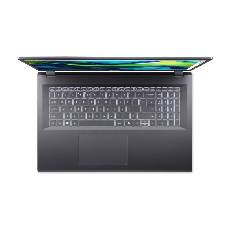 Acer Ноутбук Aspire 17 A17-51M 17.3" FHD IPS, Intel 5-120U, 16GB, F512GB, UMA, Lin, серый (NX.J0JEU.001)