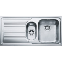 Franke Kitchen sink Logica, st.steel, rectang., with drainboard, 1000х500х180mm, bowl - 1,5, built-in, line LLL 651, decor.inox (101.0381.836)