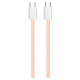 Дата кабель USB-C to USB-C 1.0m 60W 3.0А pink ColorWay (CW-CBPDCC061-P)