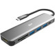 Порт-репликатор Silicon Power Docking Station USB-C 7-in-1 Boost SU20 Silver Aluminum (SPU3C07DOCSU200G)