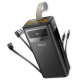 Батарея универсальная HOCO 30000mAh Plentiful 22.5W, built-in cables, LED, Black (DB58 / 715030)