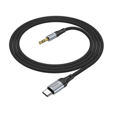 Кабель мультимедийный USB-C to 3.5mm M 1.0m Black HOCO (6942007608824)