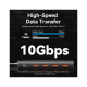 Концентратор Vention USB to 4xUSB 3.2 Gen2 + USB-C 10Gbps 0.15m black (CHOBB)