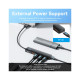 Концентратор Vention USB to 4xUSB 3.2 Gen2 + USB-C 10Gbps 0.15m black (CHOBB)