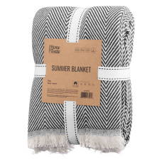ARDESTO Summer blanket 140х190cm, 100% cotton, black (ART0915SL)