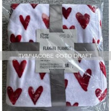 ARDESTO Плед Flannel 160х200см, 100% поліестер, сердечка (ART0125PB)