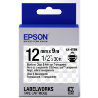 Epson LK4TBN для LW-300/400/400VP/700 Clear Blk/Clear 12mm/9m (C53S654012)