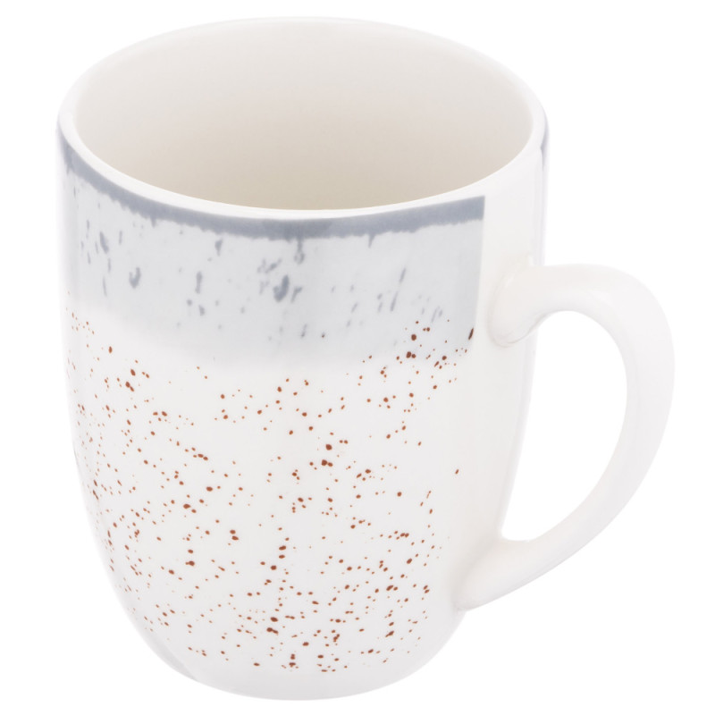 ARDESTO Mug Siena, 360ml, porcelain, white-gray (AR2936SW)