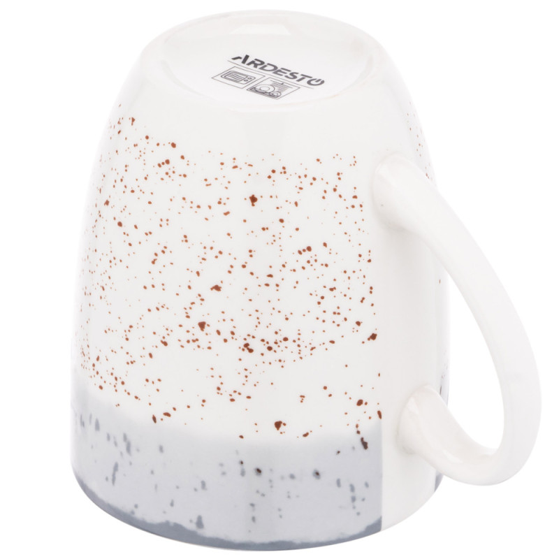 ARDESTO Mug Siena, 360ml, porcelain, white-gray (AR2936SW)