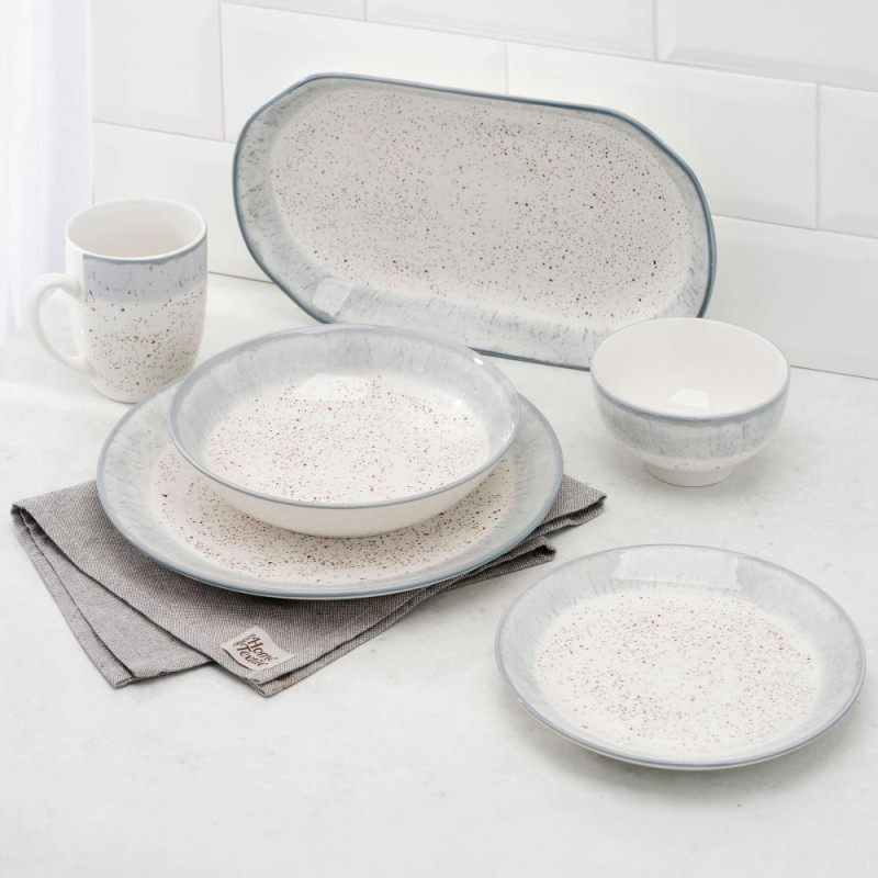 ARDESTO Mug Siena, 360ml, porcelain, white-gray (AR2936SW)
