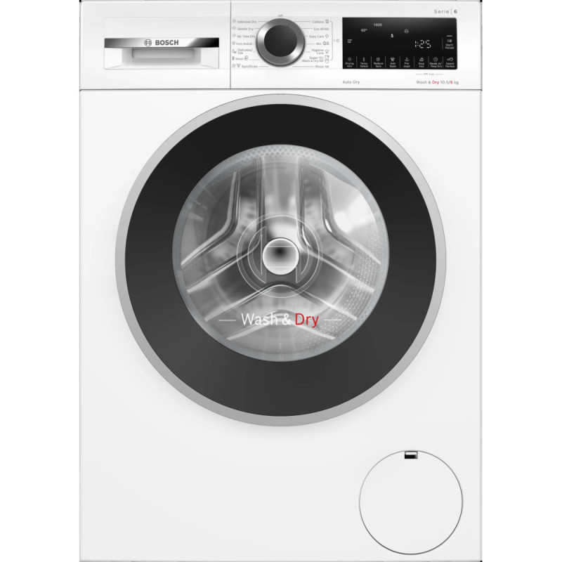 Bosch Стирально-сушильная машина фронтальная, 10.5(6)кг, 1400, A, 60см, дисплей, инвертор, белый (WNA25401ME)