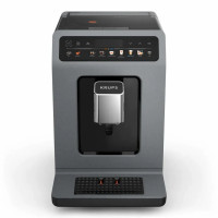 Krups Кофемашина Evidence Hot & Cold 2.3л, зерно, автомат.капучинатор, OLED диспл, авторецептов - 18, серо - черный (EA898GF0)