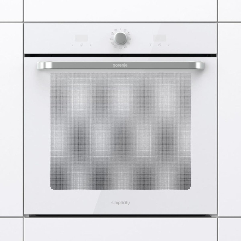 Gorenje Духовой шкаф электрический, 77л, A, пар, дисплей, макс.темпер.-300, белый (BOS67371SYW)