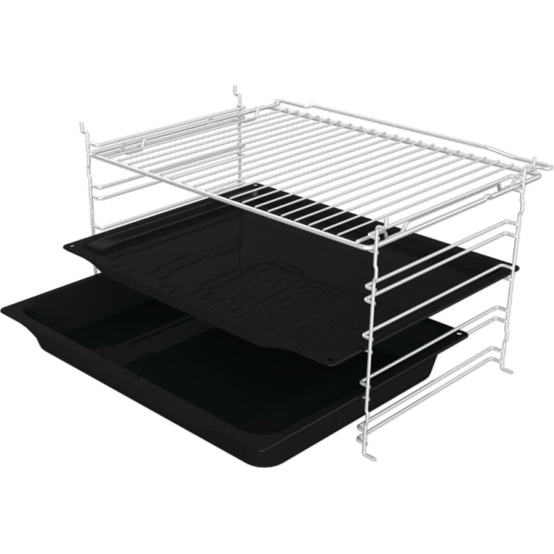 Gorenje Духовой шкаф электрический, 77л, A, пар, дисплей, макс.темпер.-300, белый (BOS67371SYW)