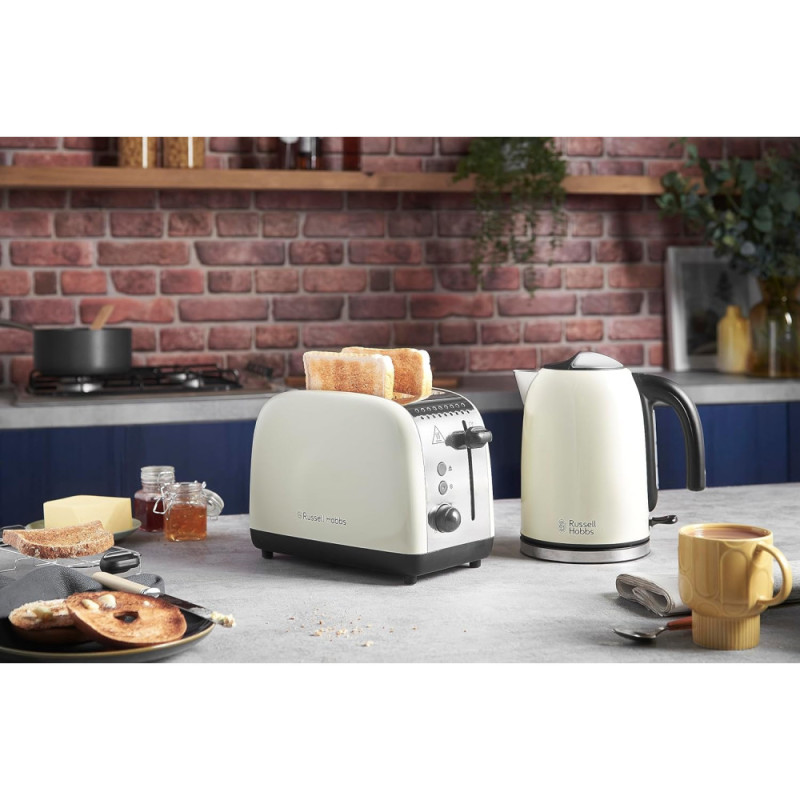 Russell Hobbs Toaster Colours Plus, 1600W, inoxав., heating, defrosting, beige (26551-56)