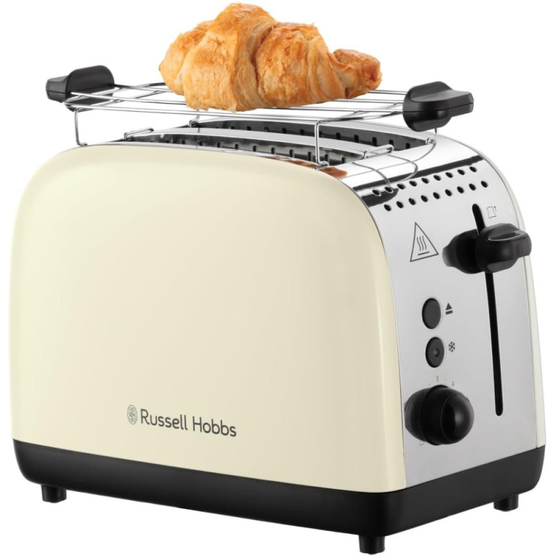 Russell Hobbs Toaster Colours Plus, 1600W, inoxав., heating, defrosting, beige (26551-56)