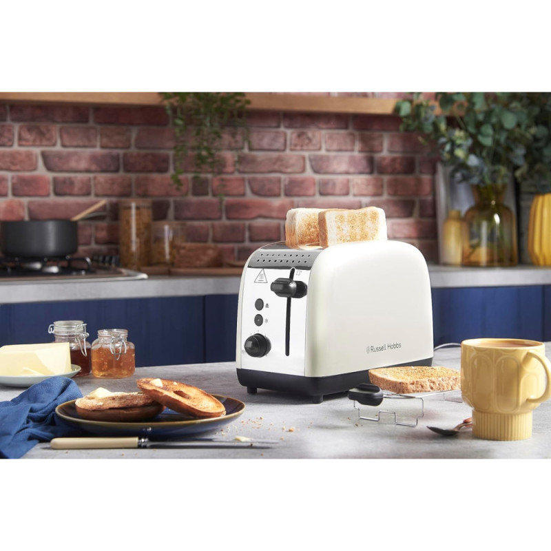 Russell Hobbs Toaster Colours Plus, 1600W, inoxав., heating, defrosting, beige (26551-56)