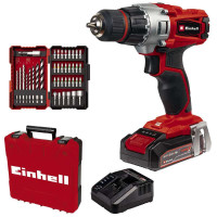 Einhell Cordless Impact Drill Screwdriver TE-CD 18/2 Li +39, 1x2,5 Ah, PXC, 18 V, 2.5 Ah, 44 Nm, drill bit set, case, 1.1 kg (4514219)