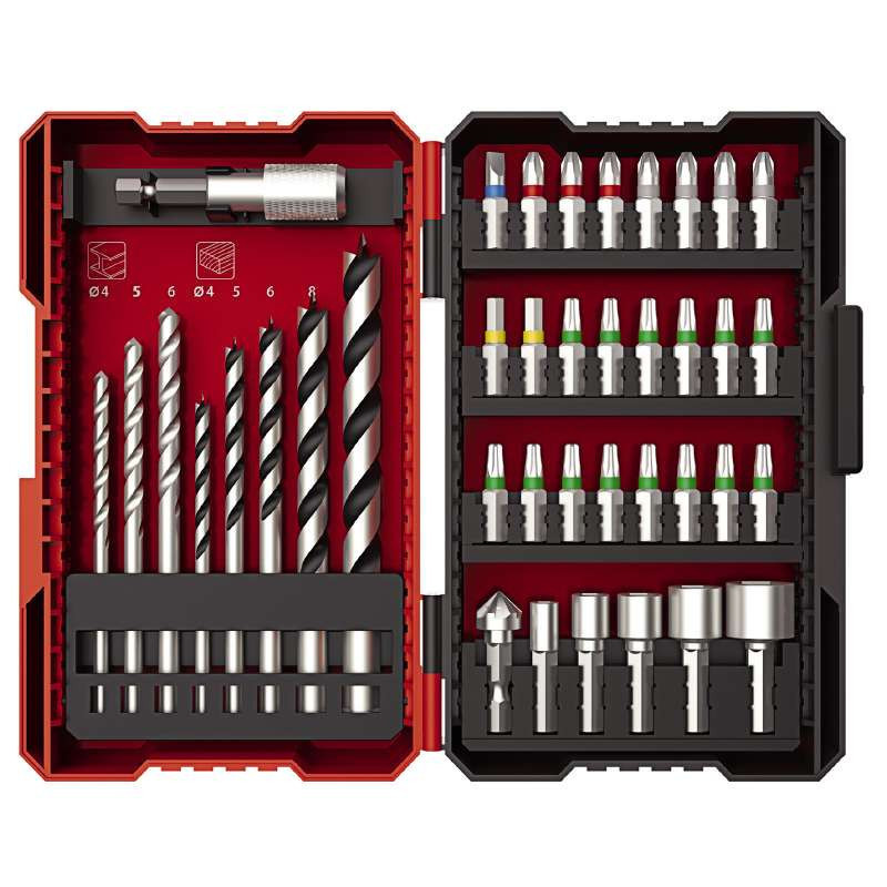 Einhell Шуруповерт-дрель TE-CD 18/2 Li +39, 1x2,5 Ah, PXC, 18В, 2.5 Ач, 44 Нм, набор бит и сверел, кейс, 1.1 кг (4514219)