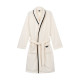 ARDESTO Women's bathrobe ARDESTO Stripe, size XXL, 100% polyester, white (ART2120LSX)