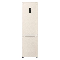 LG ref with bottom freezer, 203x60x68, ref-277l, freez.-110l, 2doors, A++, NF, inv, display ext, fresh zone, Metal Fresh, beige (GC-B509FEPW)