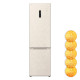 LG ref with bottom freezer, 203x60x68, ref-277l, freez.-110l, 2doors, A++, NF, inv, display ext, fresh zone, Metal Fresh, beige (GC-B509FEPW)