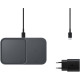 Samsung Wireless Charger Duo 15W with power adapter, dark grey (EP-P5400TBEGEU)