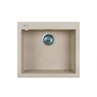 Adamant Kitchen sink Univer, artificial stone, square, no drainboard, 560х500х200mm, bowl - 1, over-mounted, Avena (4824296102106)