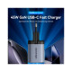 Зарядное устройство Vention 2xUSB-C PD45W GaN transparent gray (FCFH0-EU)