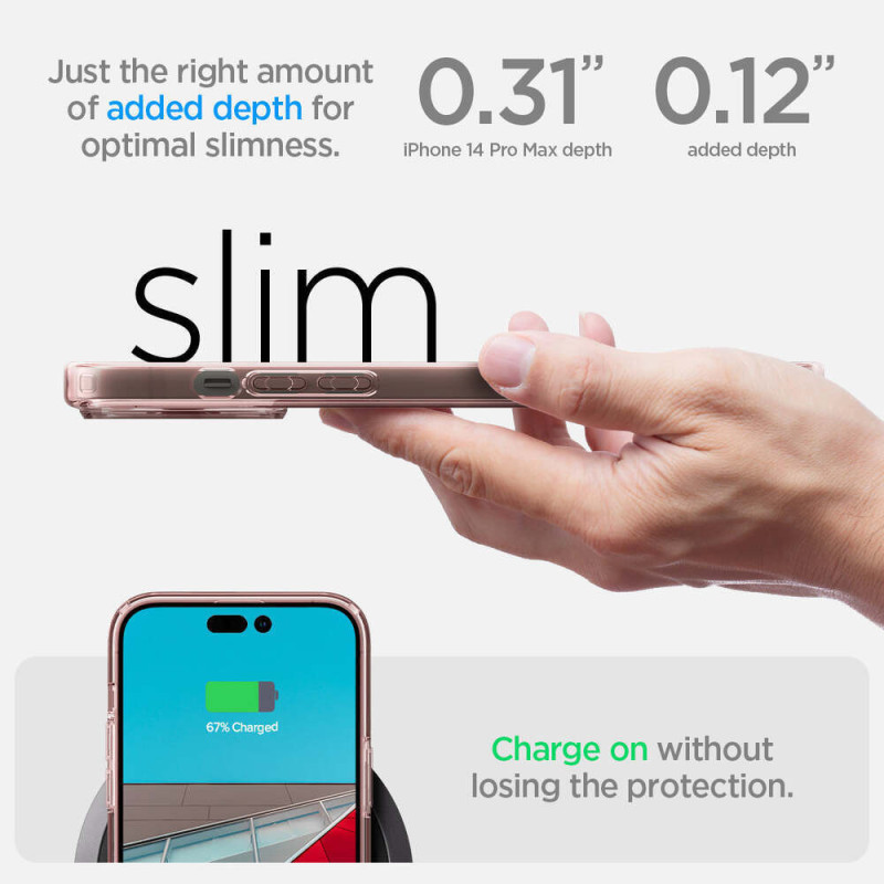Spigen iPhone 14 Pro Max Ultra Hybrid, Rose Crystal