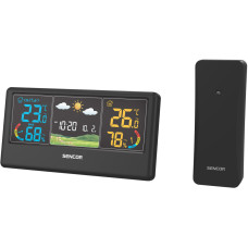Sencor Meteorological station, in/out measurement, temperature, humidity, time, weather forecast, black (SWS4100B)