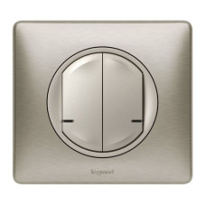Legrand Розумний безпроводовий вимикач 2-клавішний (Celiane with NETATMO)[Titanium] (067774)