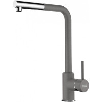 Franke Смеситель для кухни Franke Sirius Pull Out, дл.излива - 298 мм, поворотный, 1 рычаг, хром- серый камень (115.0668.381)