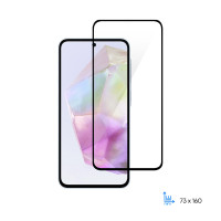 2E Защитное стекло для Samsung Galaxy A55 5G (A556), 2.5D FCFG, (1 Pack), черная рамка (2E-G-A55-SMFCFG-BB)