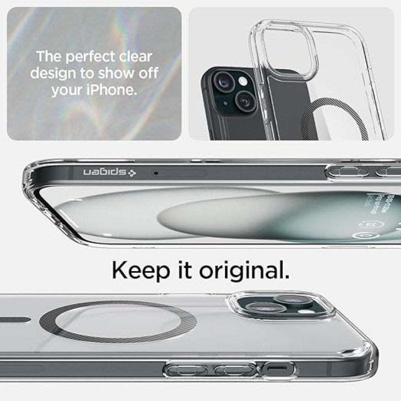 Spigen Чехол для Apple iPhone 15 Ultra Hybrid MagFit, Carbon Fiber (ACS06805)