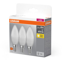 Osram Lamp set 3 pcs LED E14 4.9W 2700K 470Lm B40 (4099854047091)