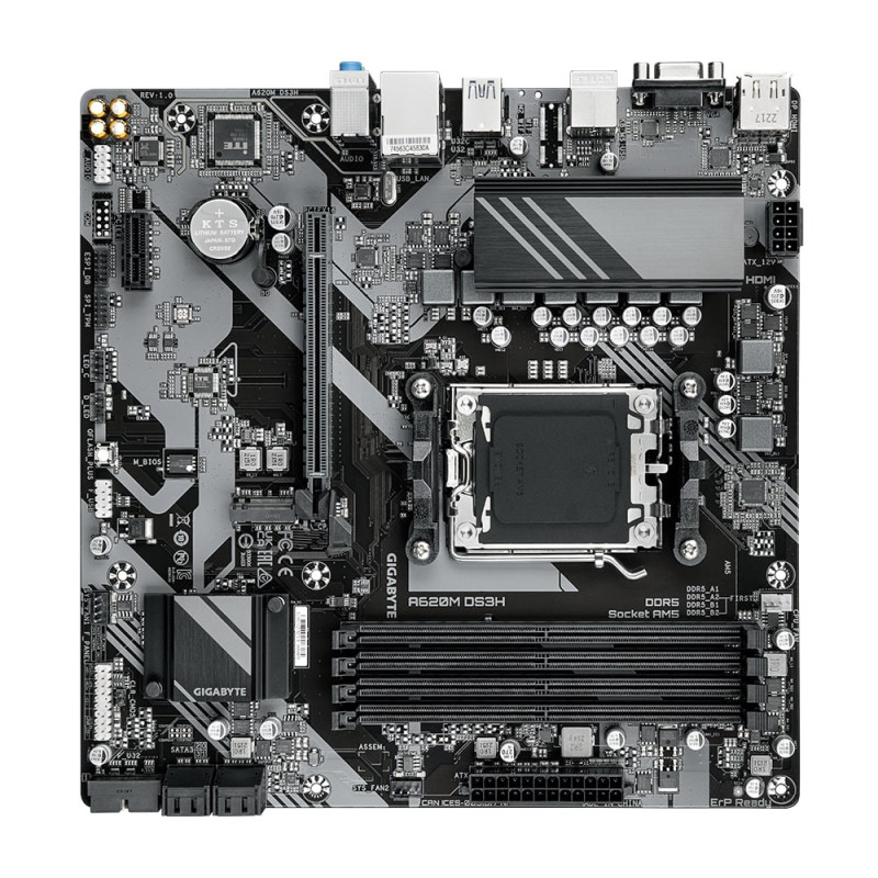 Gigabyte Motherbard A620M DS3H sAM5 A620 4xDDR5 M.2 HDMI DP mATX (A620M_DS3H)