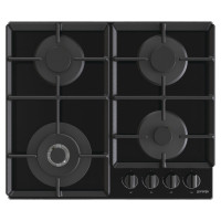 Gorenje Варильна поверхня газова на склі, 60см, чавун, чорний (GTW641EB)
